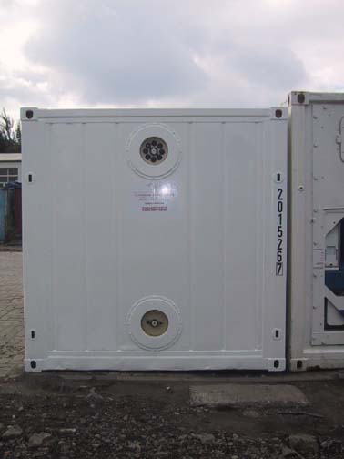 20´- Isoliercontainer / gebraucht, neu lackiert in RAL 9010 (Reinweiß),